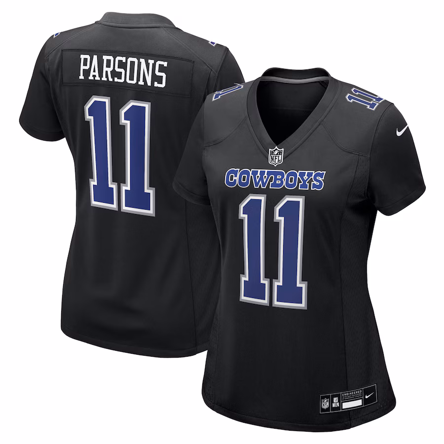 Women's Dallas Cowboys Micah Parsons Nike Carbon Black Fashion Game Jersey - ujerseystore
