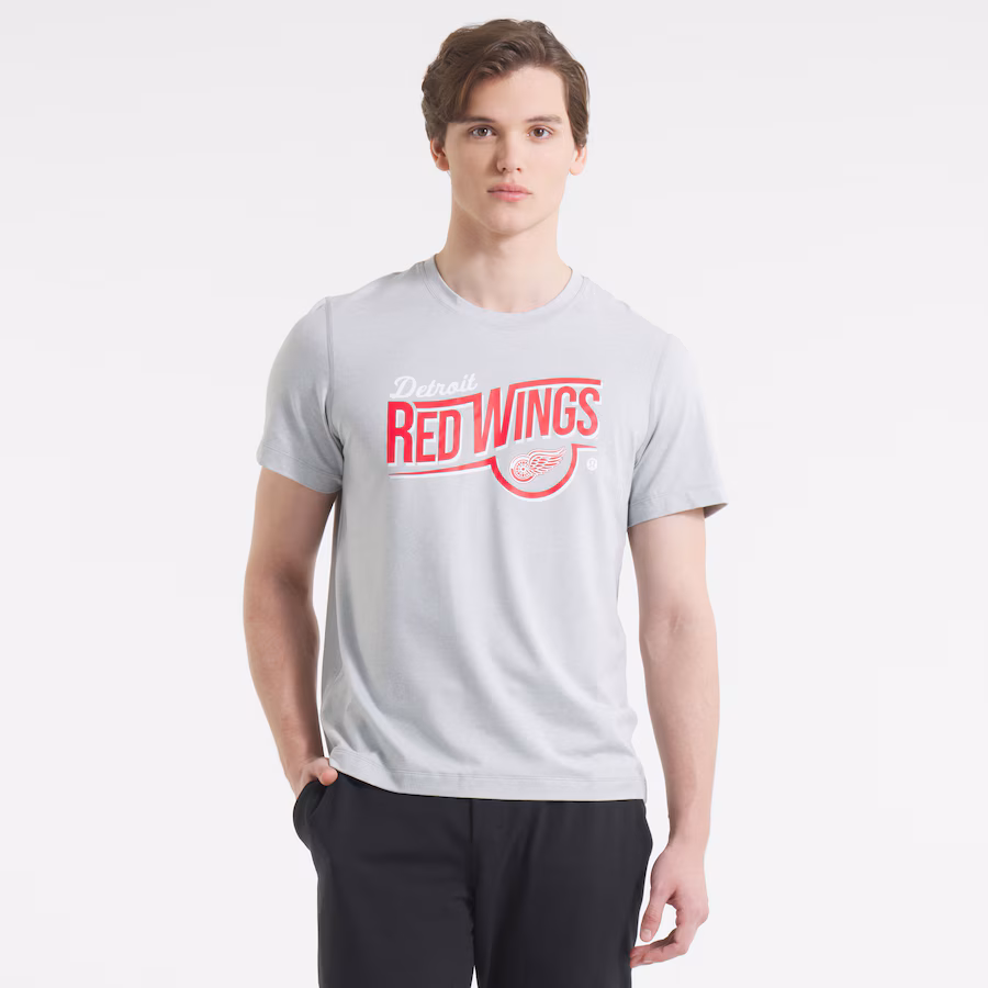 Men's Detroit Red Wings lululemon Heather Gray 2025 NHL Stadium Series Soft Jersey T-Shirt - ujerseystore
