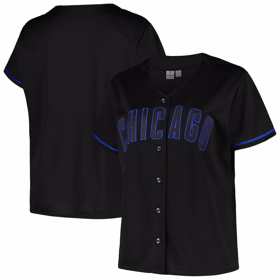 Women's Chicago Cubs Profile Black Plus Size Pop Fashion Jersey - ujerseystore