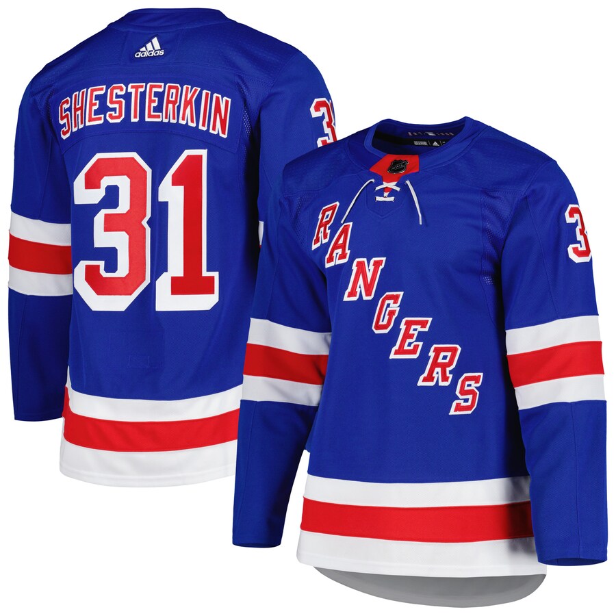 Men's New York Rangers Igor Shesterkin adidas Blue Home Primegreen Authentic Pro Player Jersey - ujerseystore