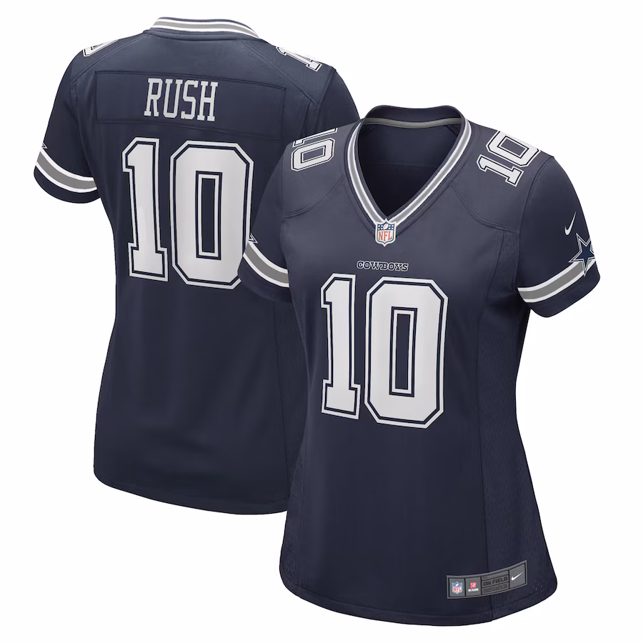 Women's Dallas Cowboys Cooper Rush Nike Navy Game Player Jersey - ujerseystore