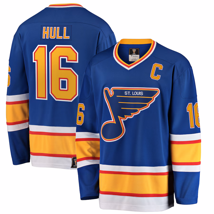 Men's St. Louis Blues Brett Hull Fanatics Blue Premier Breakaway Retired Player Jersey - ujerseystore