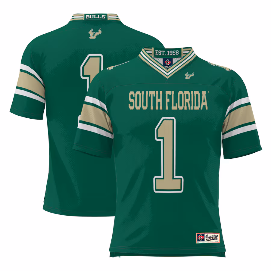 #1 South Florida Bulls GameDay Greats Youth Football Jersey - Green - ujerseystore