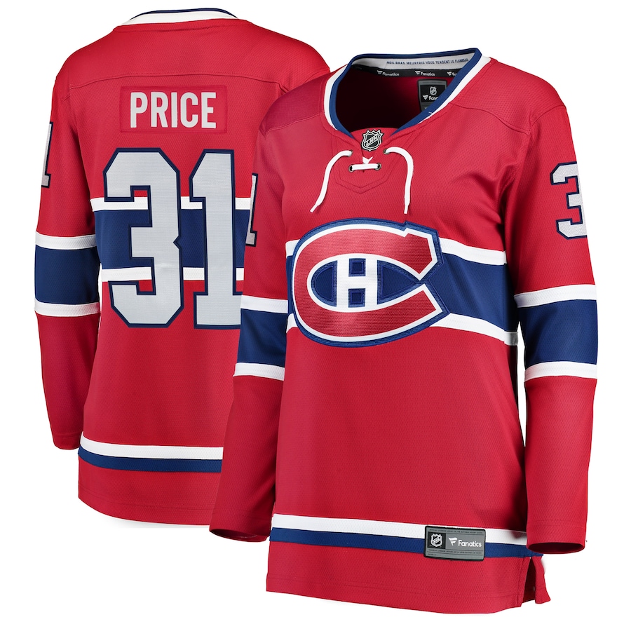 Women's Montreal Canadiens Carey Price Fanatics Red Home Breakaway Player Jersey - ujerseystore