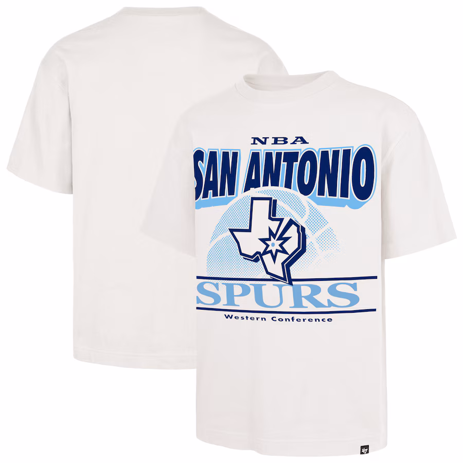 Men's San Antonio Spurs  '47 White City Edition Shifty Foundation T-Shirt - ujerseystore