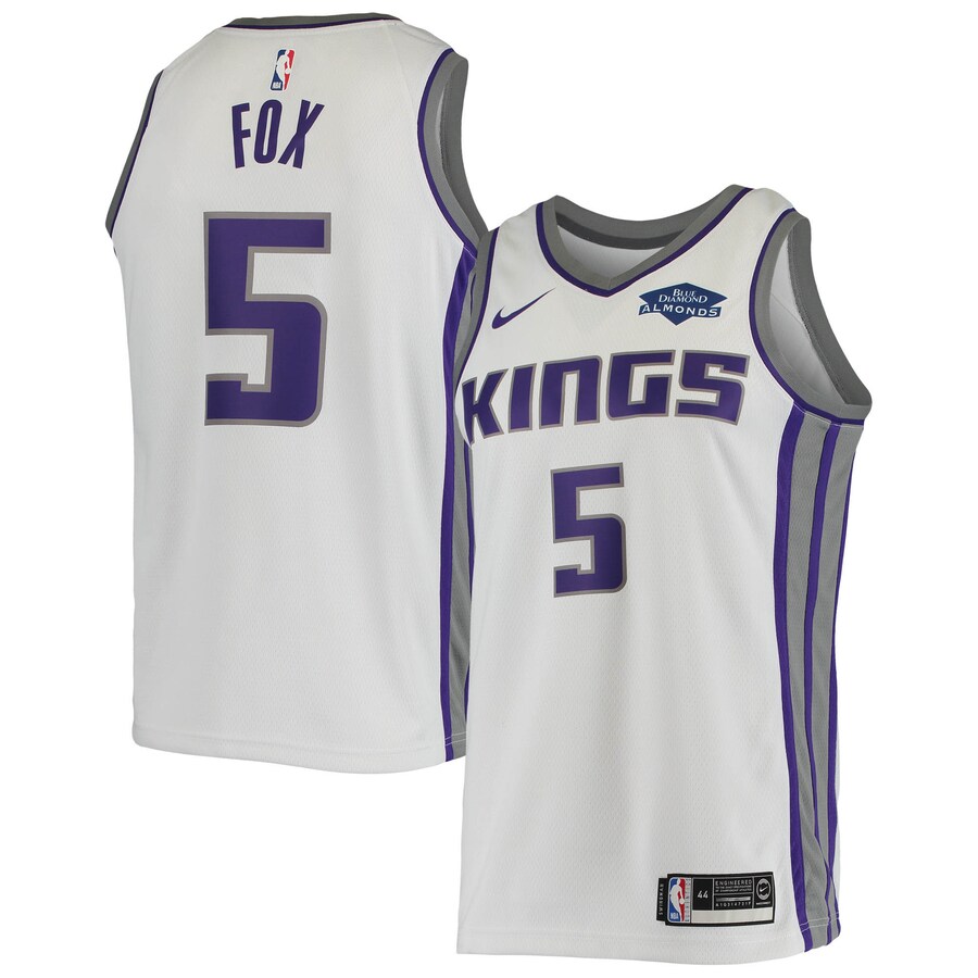 Men's Sacramento Kings De'Aaron Fox Nike White Swingman Player Jersey - Association Edition - ujerseystore