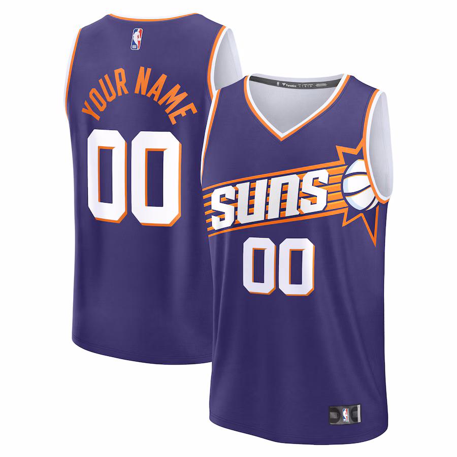 Men's Phoenix Suns Fanatics Purple Fast Break Custom Jersey - Icon Edition - ujerseystore