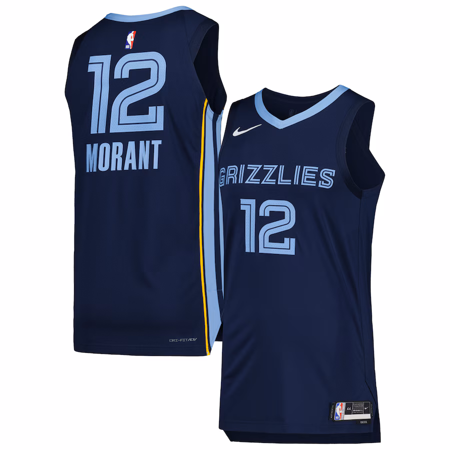 Men's Memphis Grizzlies Ja Morant Nike Navy Authentic Jersey - Icon Edition - ujerseystore