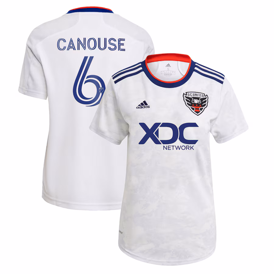 Women's D.C. United Russell Canouse adidas White 2022 The Marble Replica Player Jersey - ujerseystore
