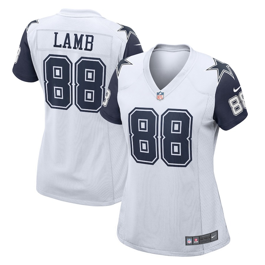 Women's Dallas Cowboys CeeDee Lamb Nike White 2nd Alternate Game Jersey - ujerseystore