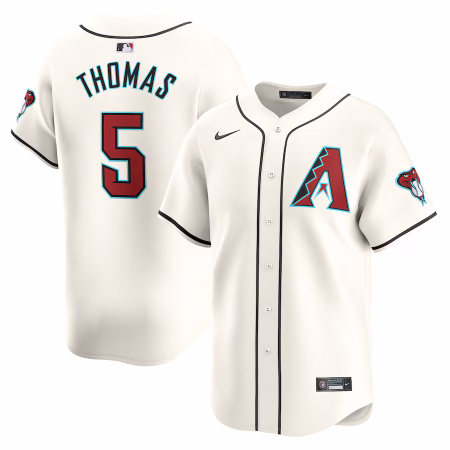 Men's Arizona Diamondbacks Alek Thomas Nike White Home Limited Player Jersey - ujerseystore