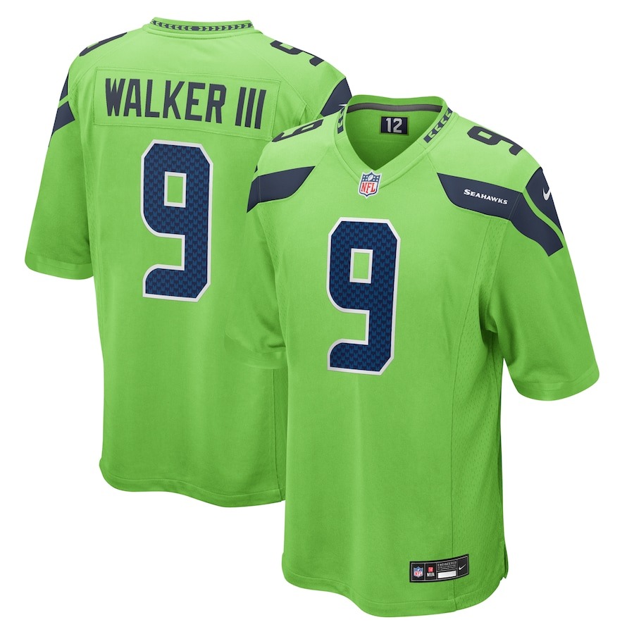 Men's Seattle Seahawks Kenneth Walker III Nike Neon Green  Game Jersey - ujerseystore