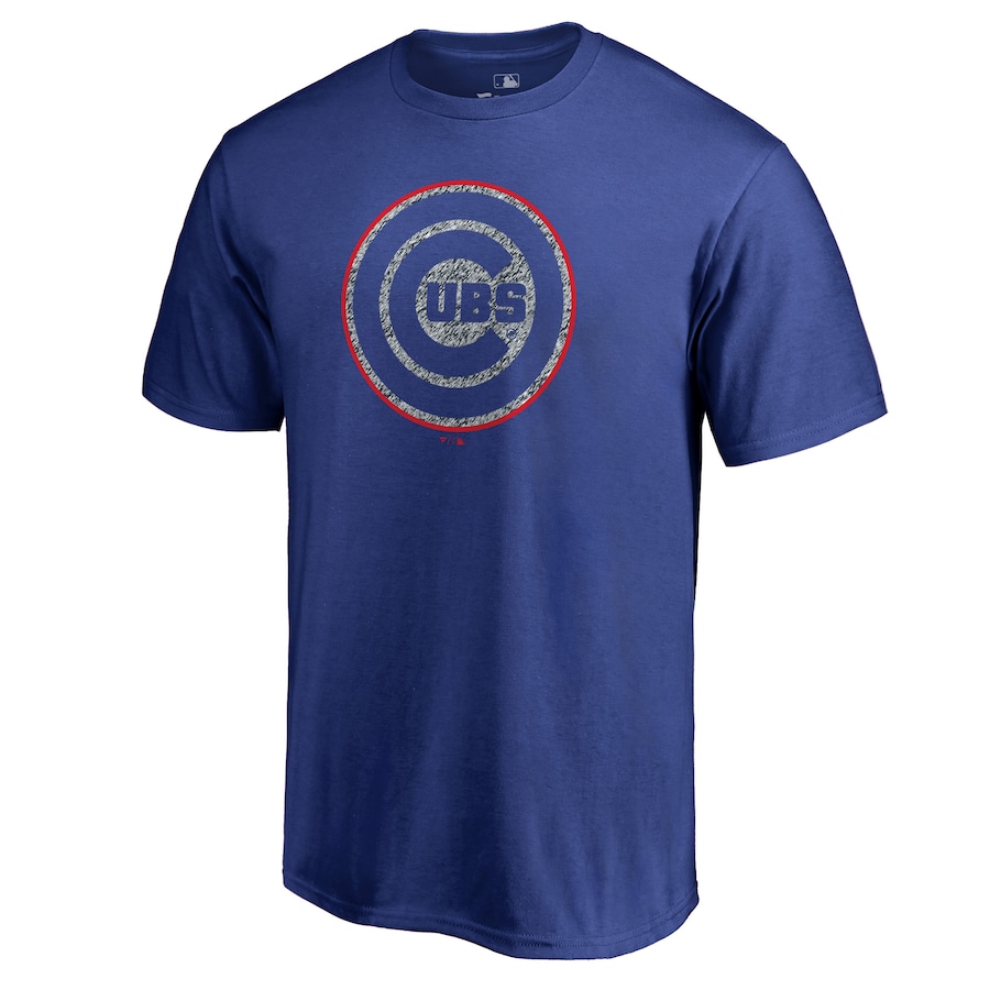 Men's Chicago Cubs Royal Static Logo T-Shirt - ujerseystore