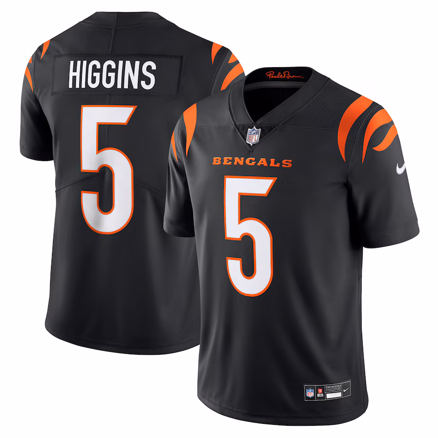 Men's Cincinnati Bengals Tee Higgins Nike Black  Vapor Untouchable Limited Jersey - ujerseystore