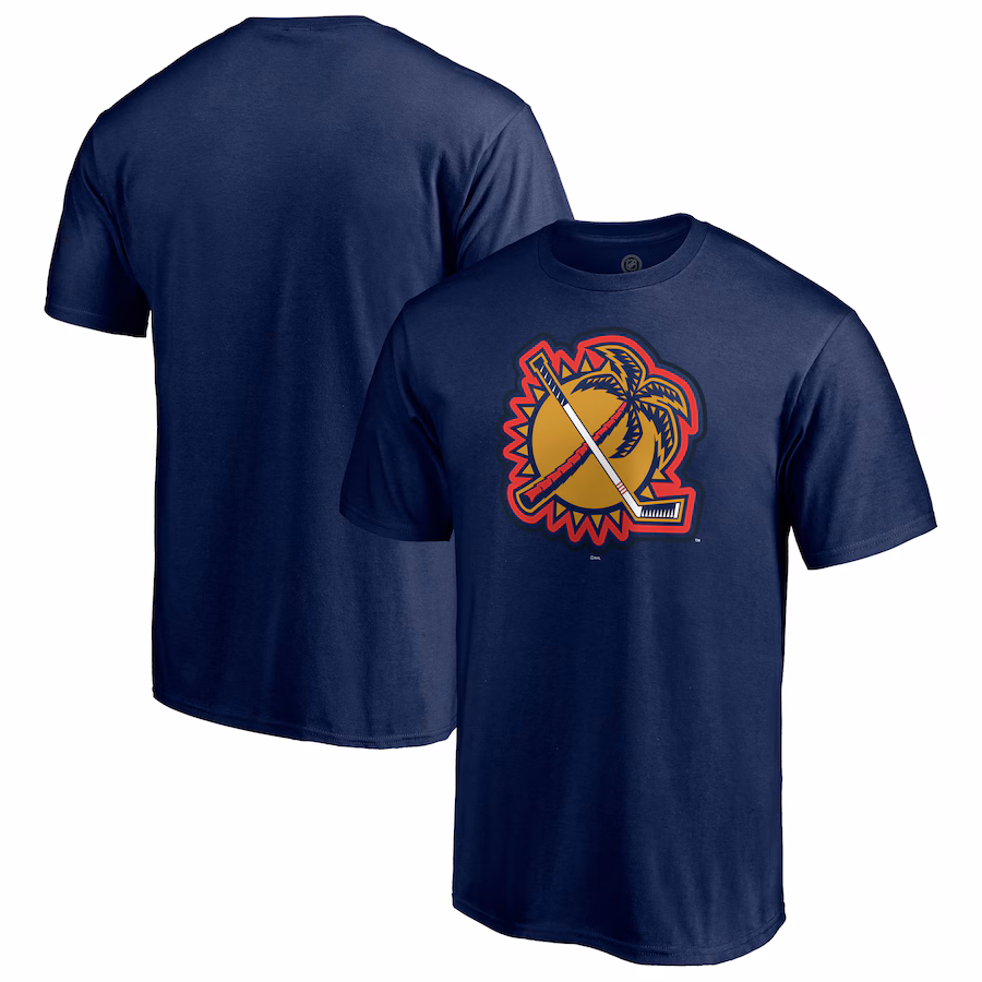 Men's Florida Panthers Navy Special Edition Secondary Logo T-Shirt - ujerseystore