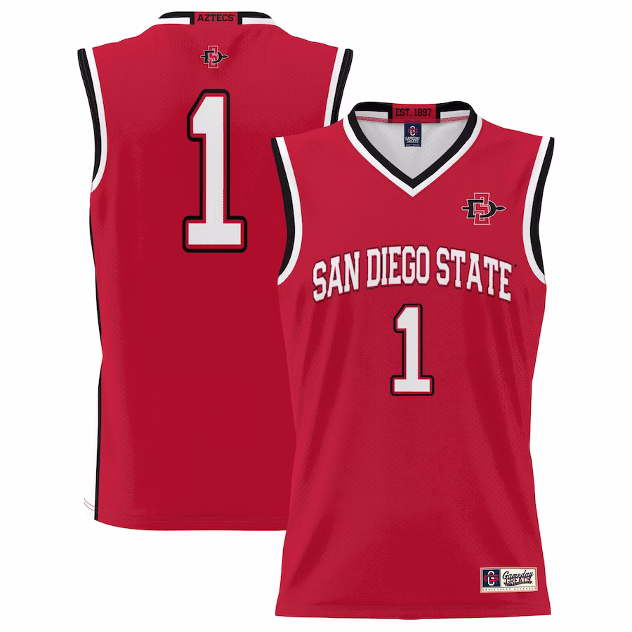 #1  San Diego State Aztecs GameDay Greats  Lightweight Basketball Jersey - Scarlet - ujerseystore