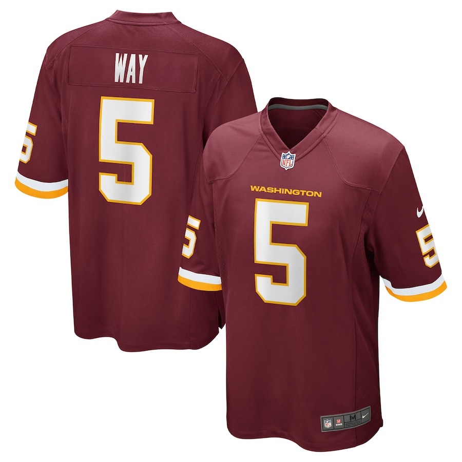 Men's Washington Football Team Tress Way Nike Burgundy Game Jersey - ujerseystore