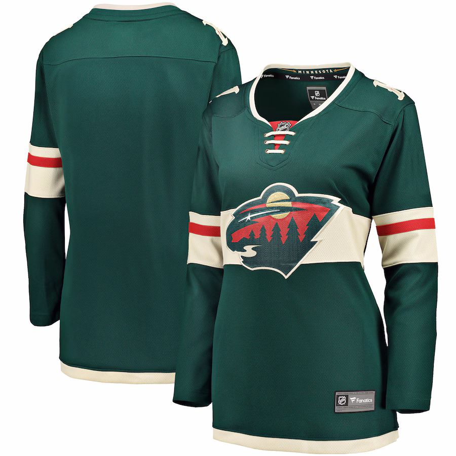 Women's Minnesota Wild Fanatics Green Breakaway Home Jersey - ujerseystore