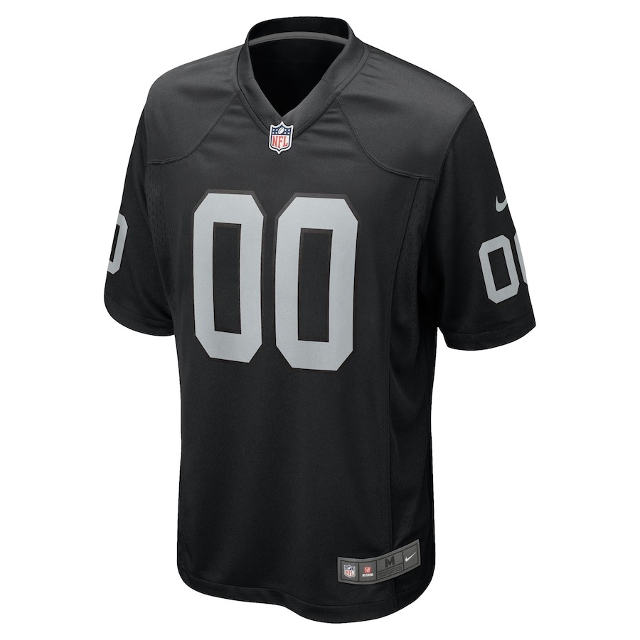 Youth Nike Las Vegas Raiders Black Custom Game Jersey - ujerseystore