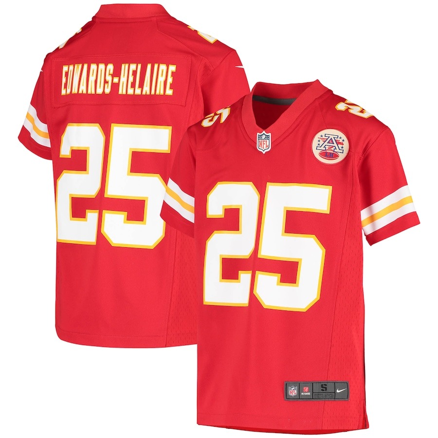 Youth Kansas City Chiefs Clyde Edwards-Helaire Nike Red Game Jersey - ujerseystore