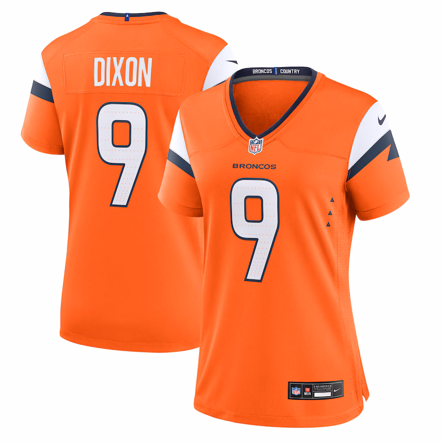 Women's Denver Broncos Riley Dixon Nike Orange Team Game Jersey - ujerseystore