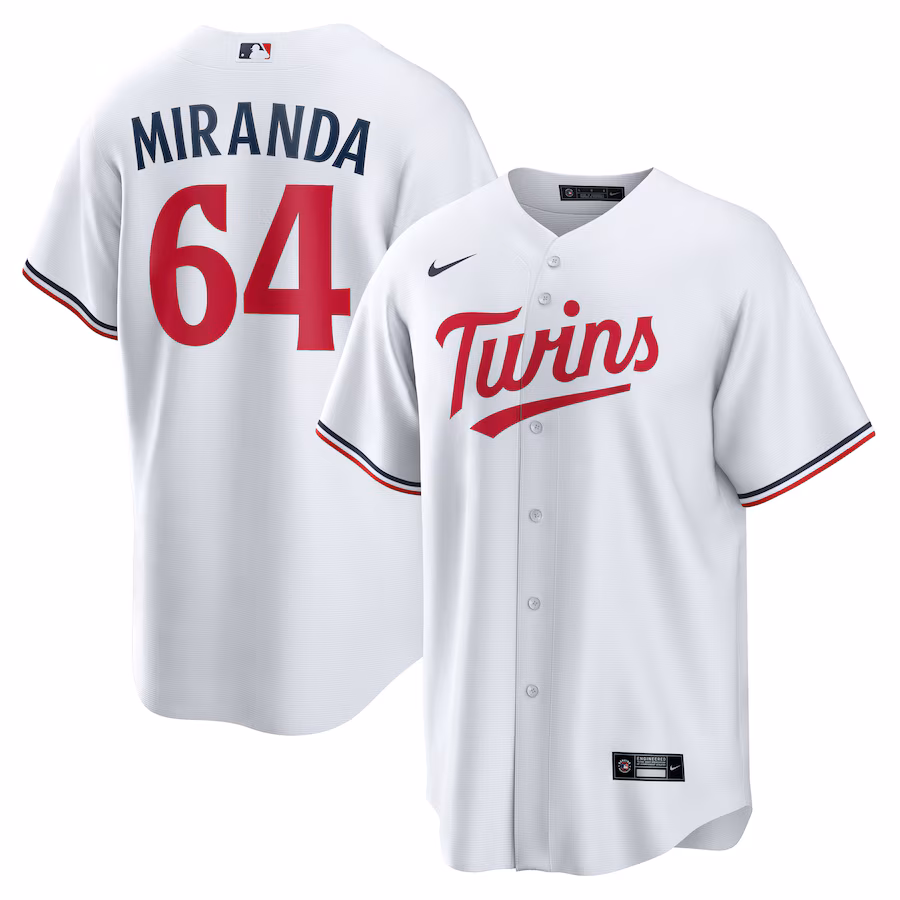 Men's Minnesota Twins Jose Miranda Nike White Home Replica Jersey - ujerseystore