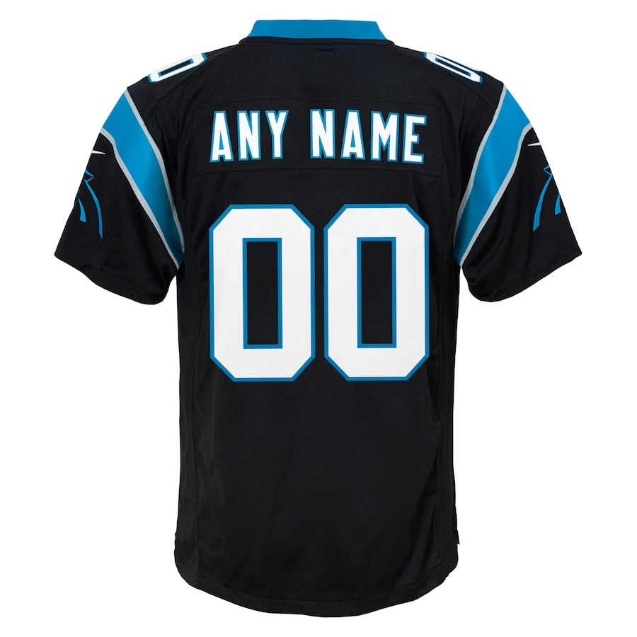 Youth Carolina Panthers  Nike Black Custom Game Jersey - ujerseystore