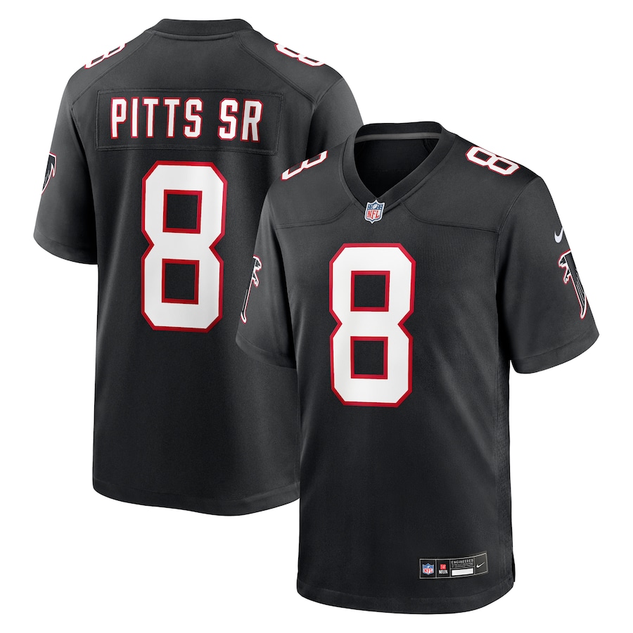 Men's Atlanta Falcons Kyle Pitts Sr. Nike Black Alternate Game Jersey - ujerseystore