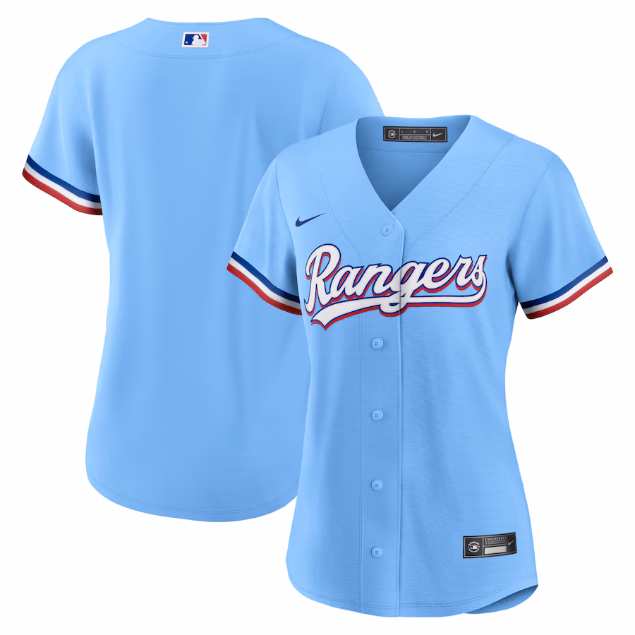 Women's Texas Rangers Nike Light Blue Alternate Replica Team Jersey - ujerseystore