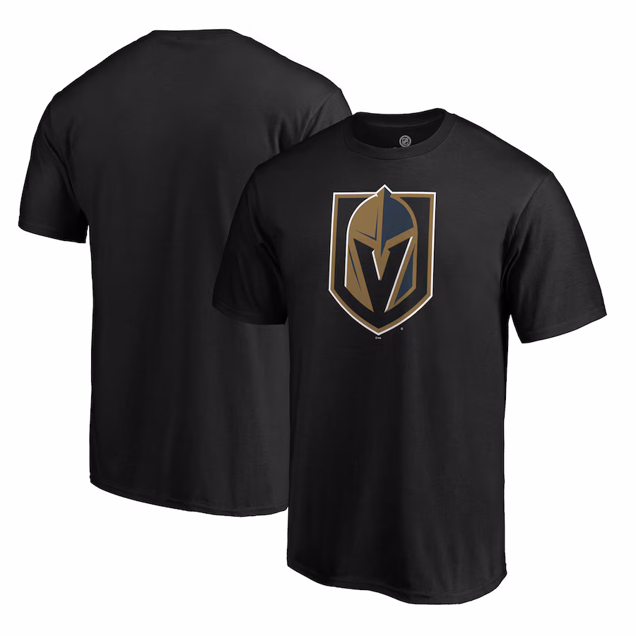 Men's Vegas Golden Knights Black Primary Logo T-Shirt - ujerseystore