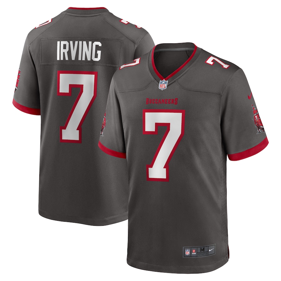Men's Tampa Bay Buccaneers Bucky Irving Nike Pewter Alternate Game Jersey - ujerseystore