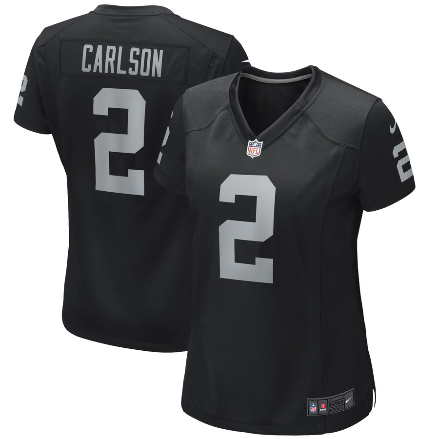Women's Las Vegas Raiders Daniel Carlson Nike Black Player Game Jersey - ujerseystore