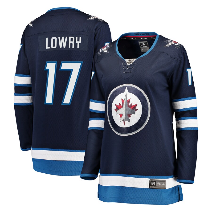 Women's Winnipeg Jets Adam Lowry Fanatics Branded Navy Breakaway Jersey - ujerseystore
