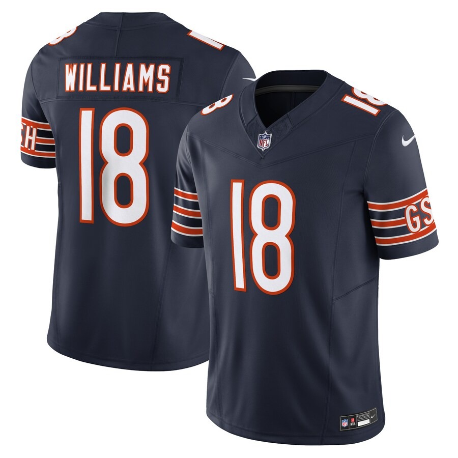 Men's Chicago Bears Caleb Williams Nike Navy Vapor F.U.S.E. Limited Jersey - ujerseystore
