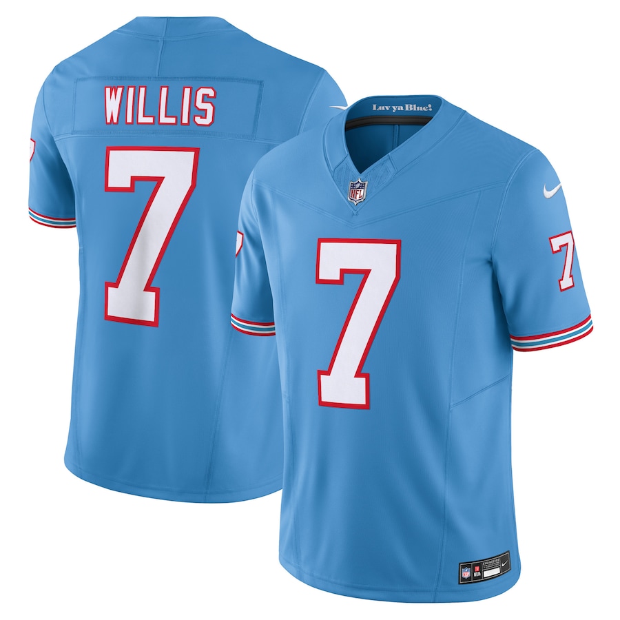 Men's Tennessee Titans Malik Willis Nike Light Blue Vapor F.U.S.E. Limited Jersey - ujerseystore