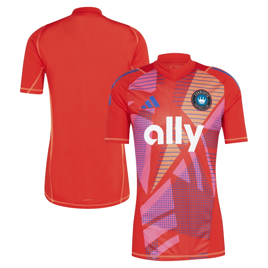 Men's Charlotte FC adidas Red 2024 Goalkeeper Jersey - ujerseystore
