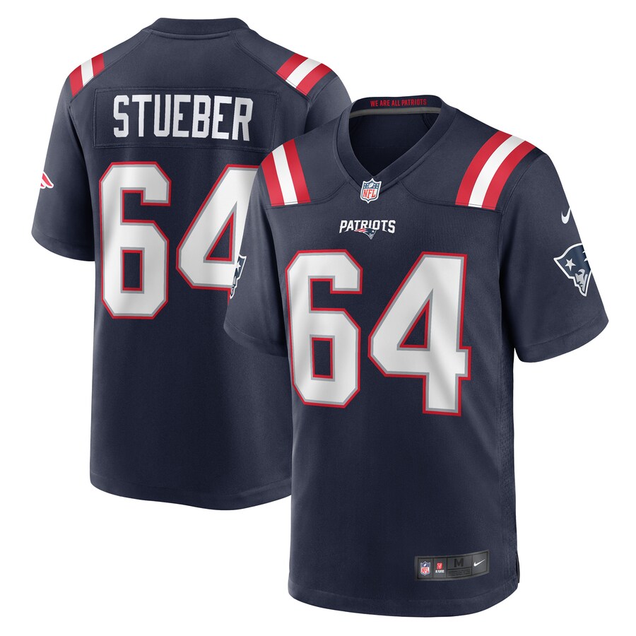 Men's New England Patriots Andrew Stueber Nike Navy Game Player Jersey - ujerseystore