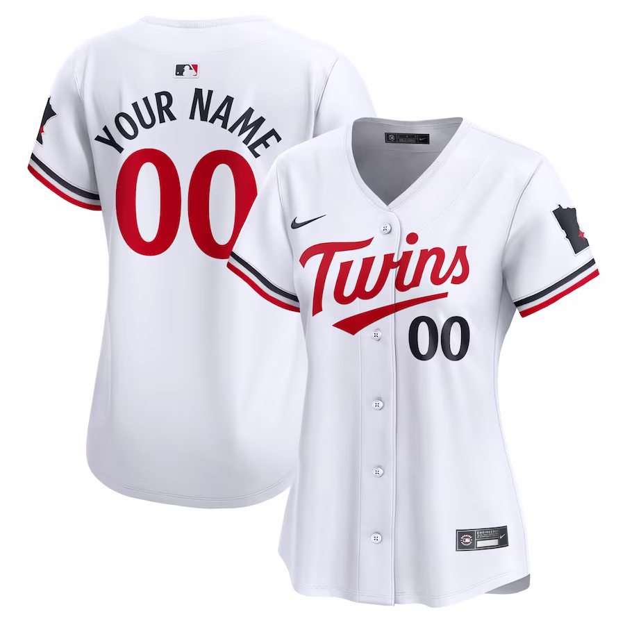 Women's Minnesota Twins Nike White Home Limited Custom Jersey - ujerseystore