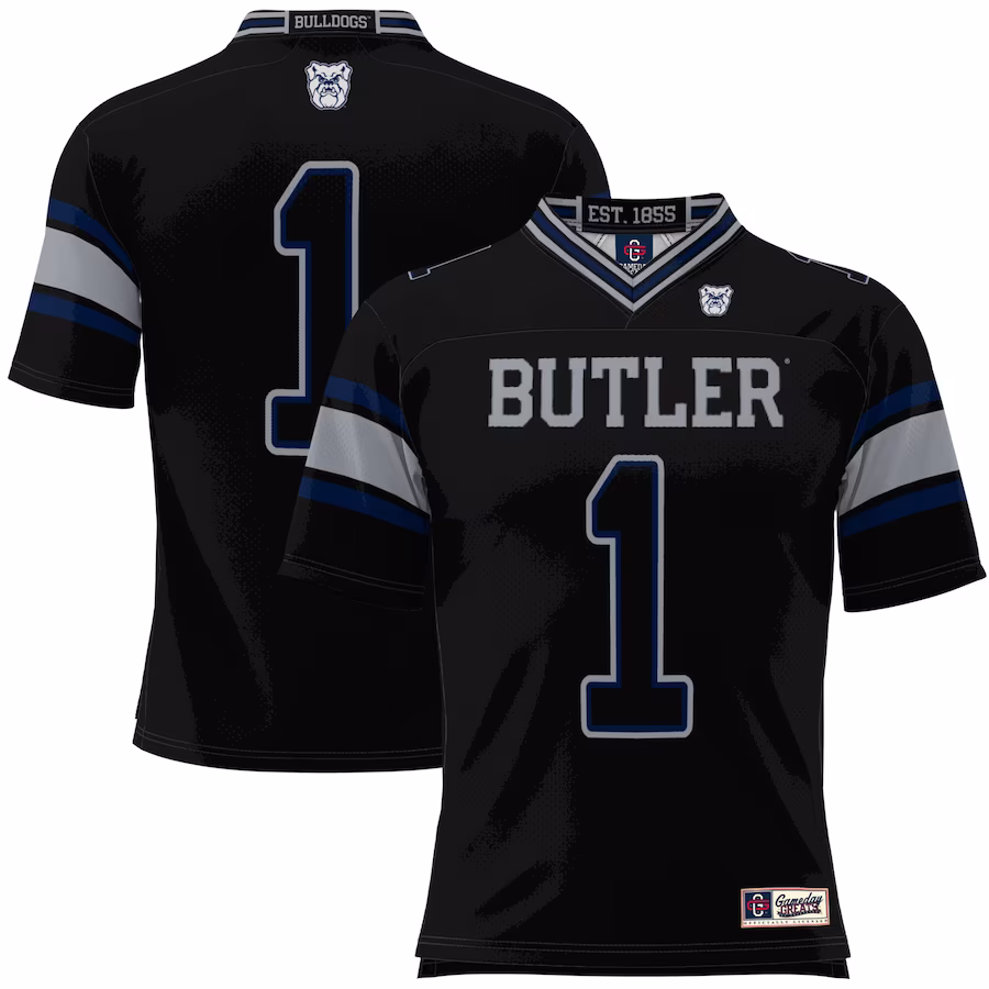 #1 Butler Bulldogs GameDay Greats Football Jersey - Black - ujerseystore
