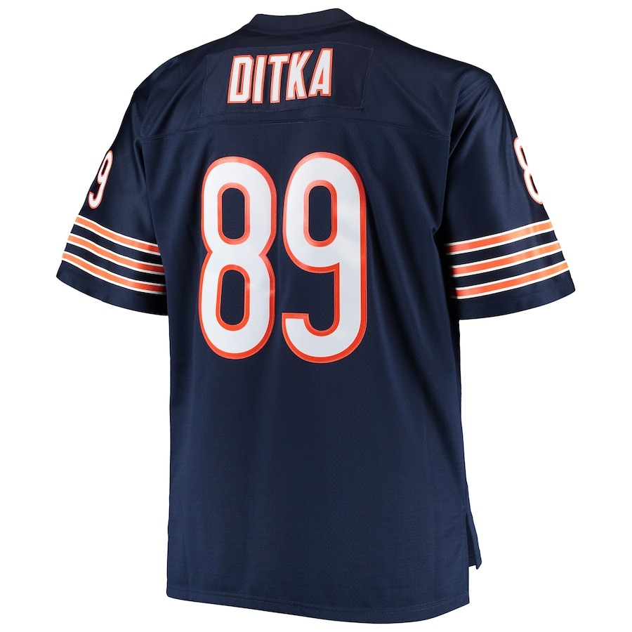 Men's Chicago Bears Mike Ditka Mitchell & Ness Navy Big & Tall 1966 Retired Player Replica Jersey - ujerseystore
