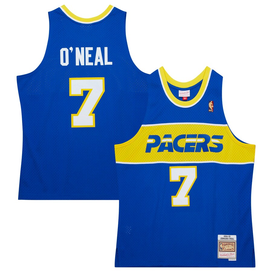 Men's Indiana Pacers Jermaine O'Neal Mitchell & Ness Royal  2004/05 Hardwood Classics Swingman Jersey - ujerseystore
