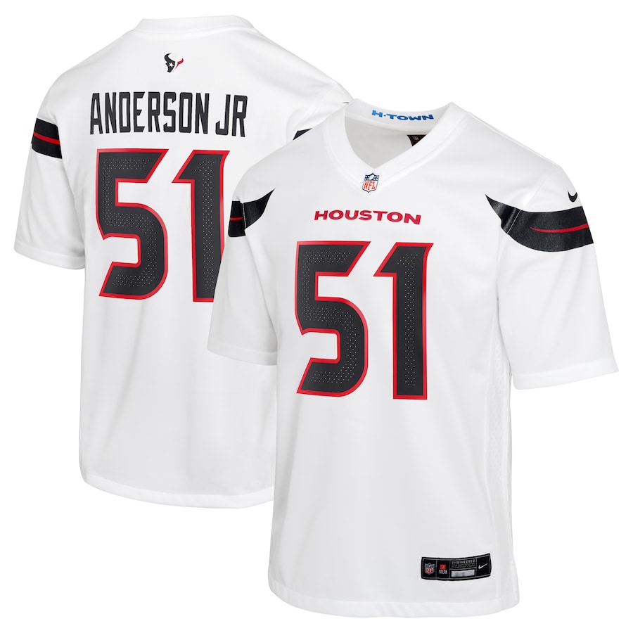 Youth Houston Texans Will Anderson Jr. Nike White Game Jersey - ujerseystore