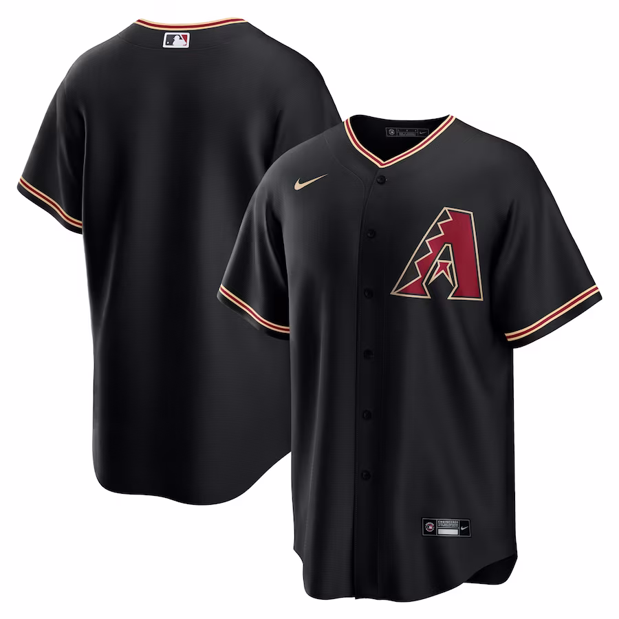Men's Arizona Diamondbacks Nike Black Alternate Replica Team Jersey - ujerseystore