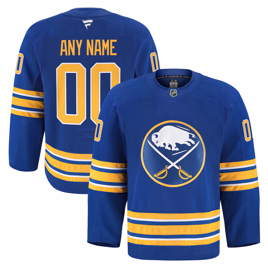 Men's Buffalo Sabres Fanatics Royal Home Authentic Pro Custom Jersey - ujerseystore