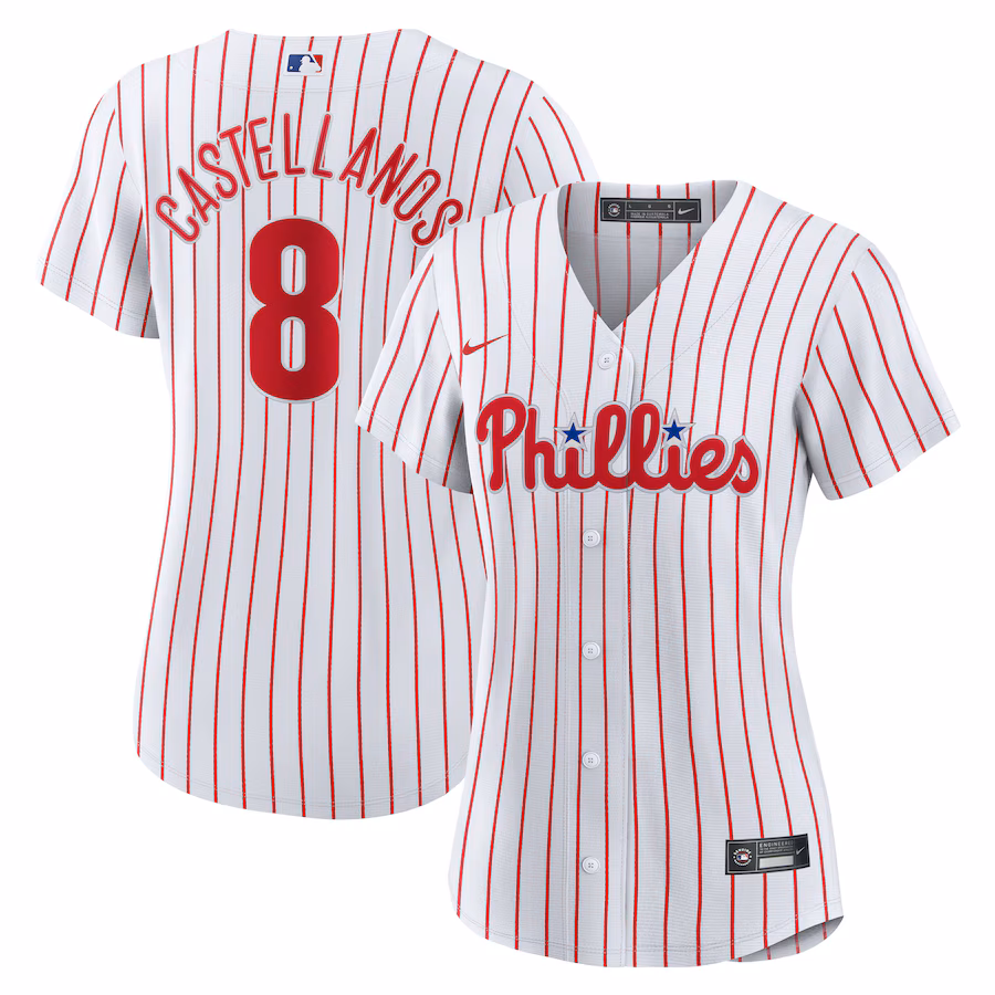 Women's Philadelphia Phillies Nick Castellanos Nike White Home Replica Player Jersey - ujerseystore