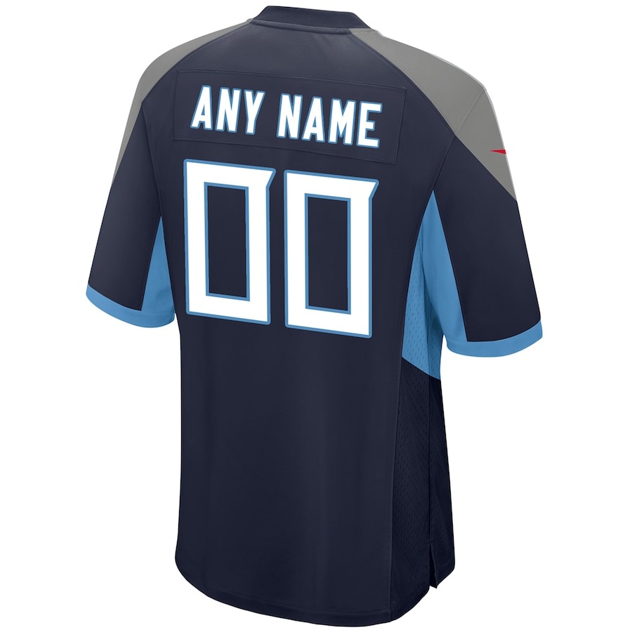 Youth Tennessee Titans Navy Nike Custom Game Jersey - ujerseystore
