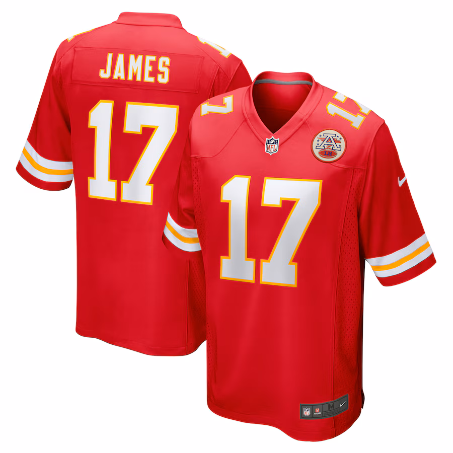 Men's Kansas City Chiefs Richie James Nike Red Game Jersey - ujerseystore
