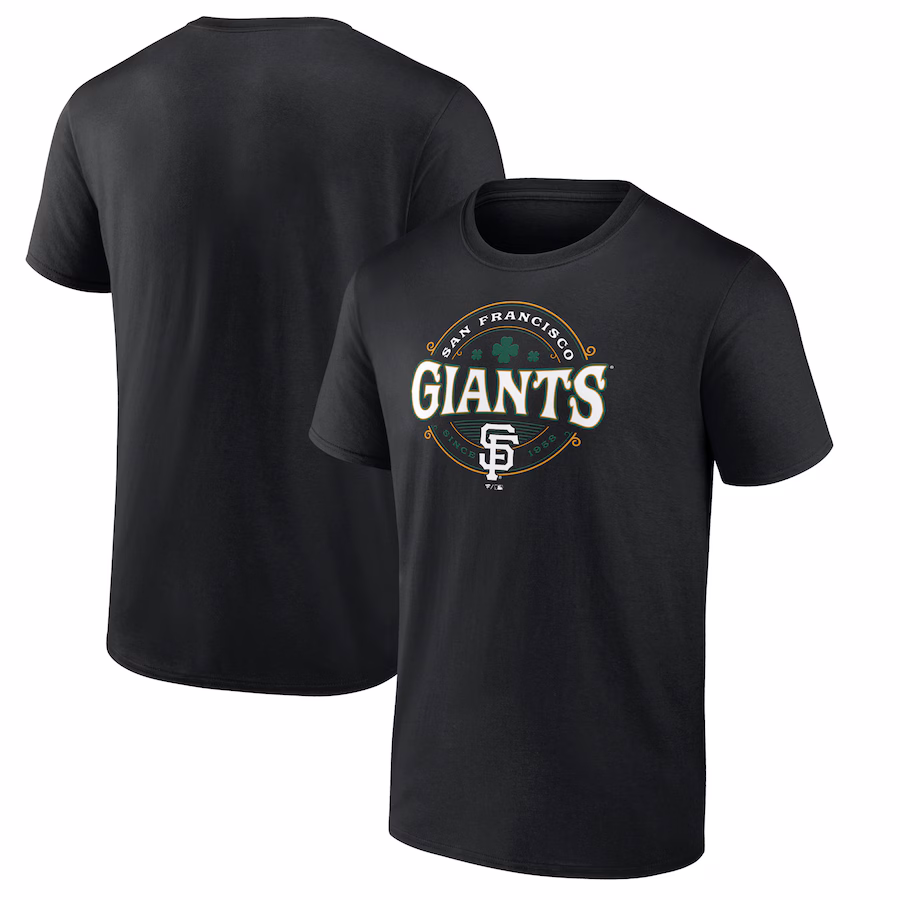 Men's San Francisco Giants Black St. Patrick's Day Lucky T-Shirt - ujerseystore