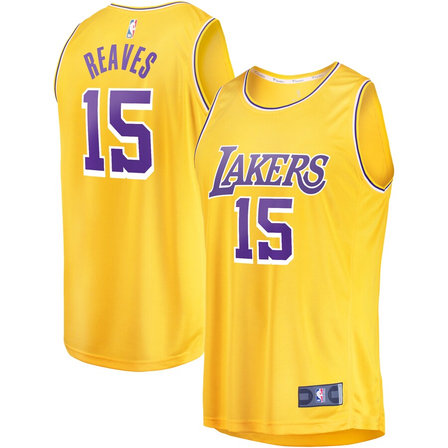 Youth Los Angeles Lakers Austin Reaves Fanatics Gold Fast Break Player Jersey - Icon Edition - ujerseystore