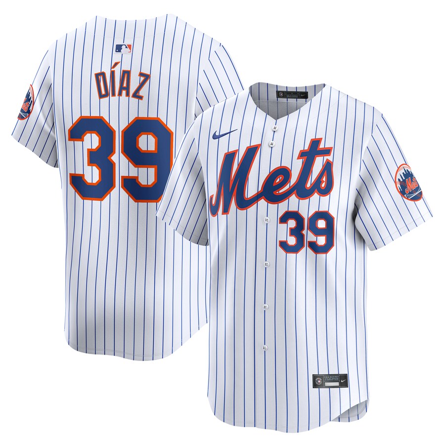 Men's New York Mets Edwin Diaz Nike White Home Limited Player Jersey - ujerseystore